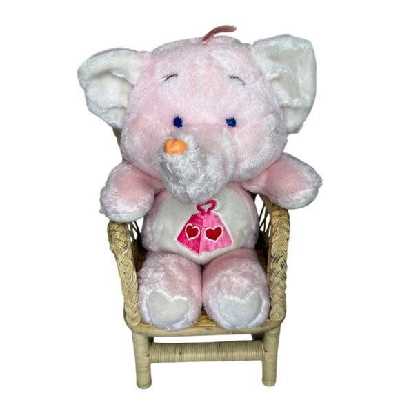 Vintage 1984 13" Lots a Heart Elephant Care Bears Cousins Kenner Plush - Picture 1 of 5